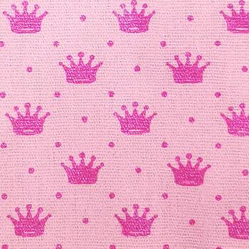 tecidos peripan glitter coroa rosa